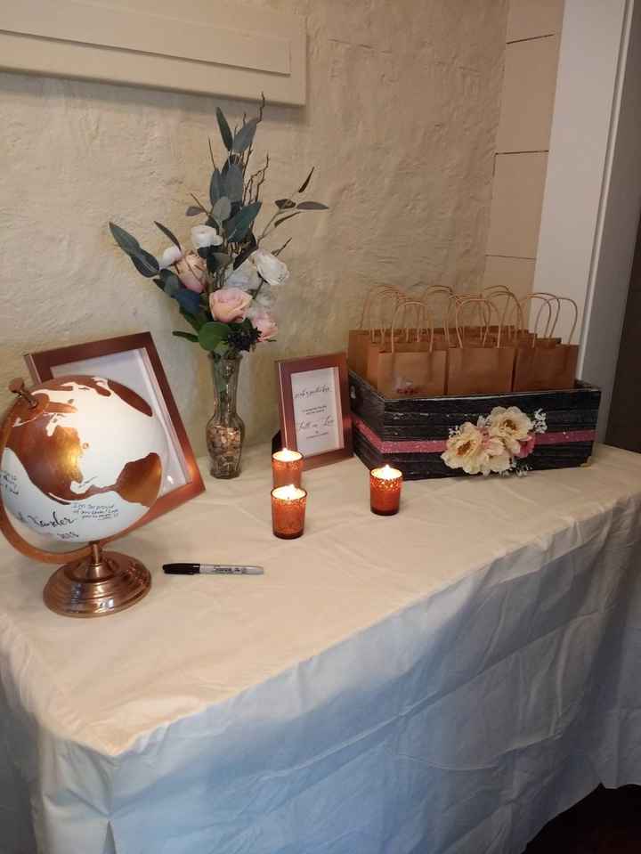 guest book and favors