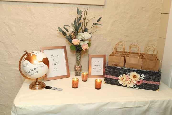 guest book and favors
