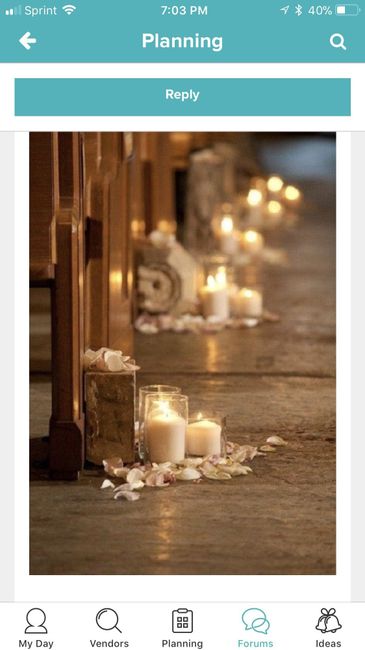 How are u decorating the aisle u walk down?? - 3