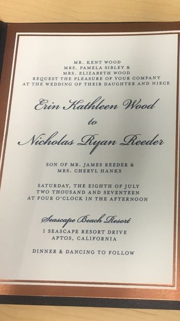 Invite Wording