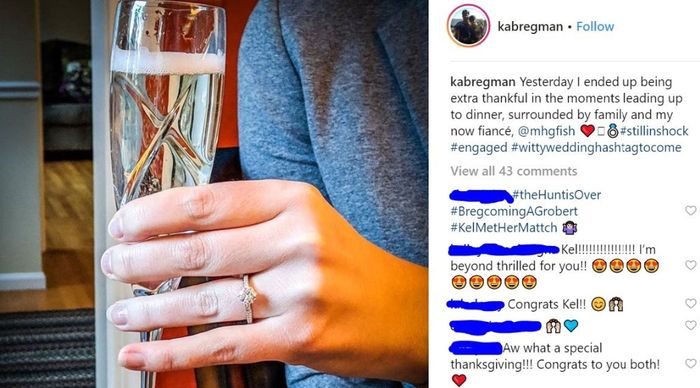 Did you announce your engagement on social media? 1