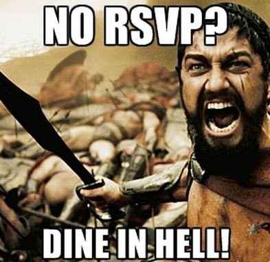 Sitting people who didn't RSVP and show up