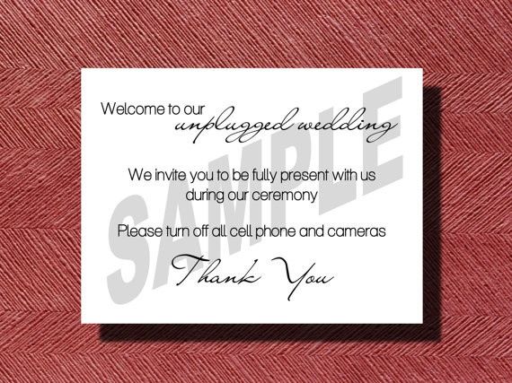 Unplugged Wedding Ceremony YAY or NAY