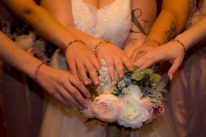 I got all of my bridesmaids matching bracelets