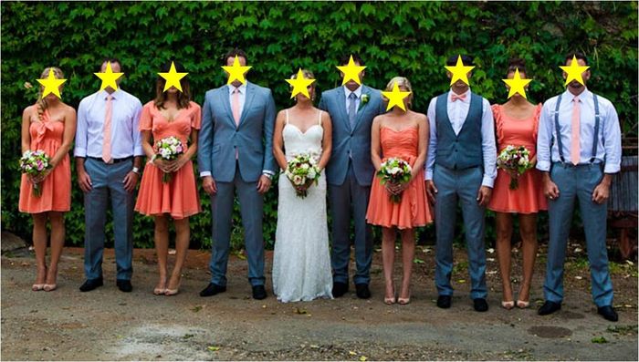 If I have mix and matched bridesmaids dresses.. what about the guys? 0.o