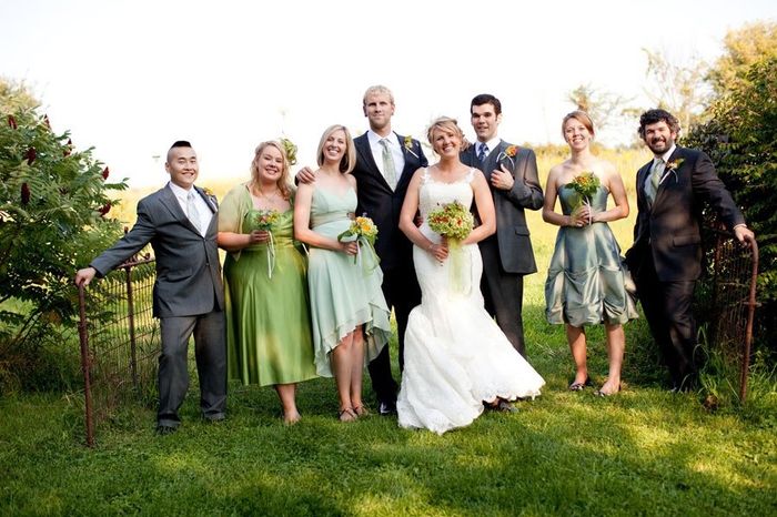 If I have mix and matched bridesmaids dresses.. what about the guys? 0.o