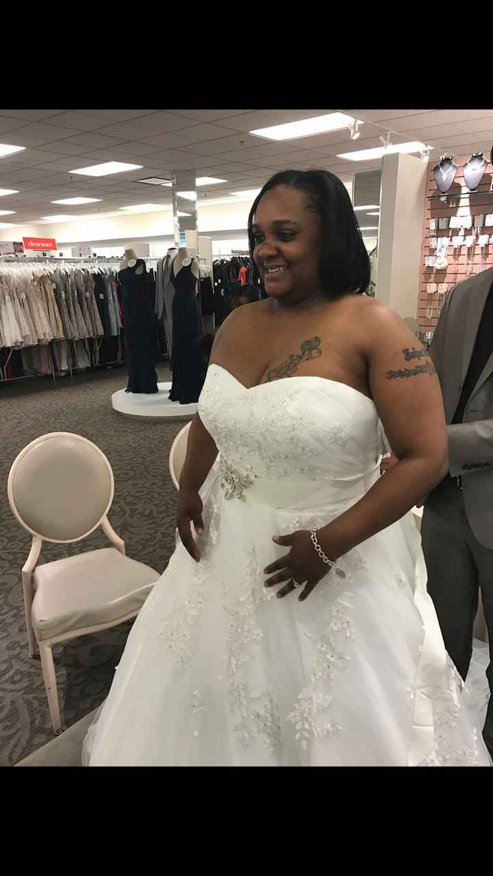 Does your wedding dress have lace, beading, or both? - 1