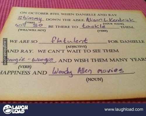 For Mags... mad lib RSVP