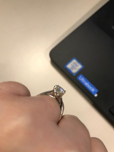 Help!!! Need advise. Paved diamond ring band will scratch single solitaire engagement ring? 4