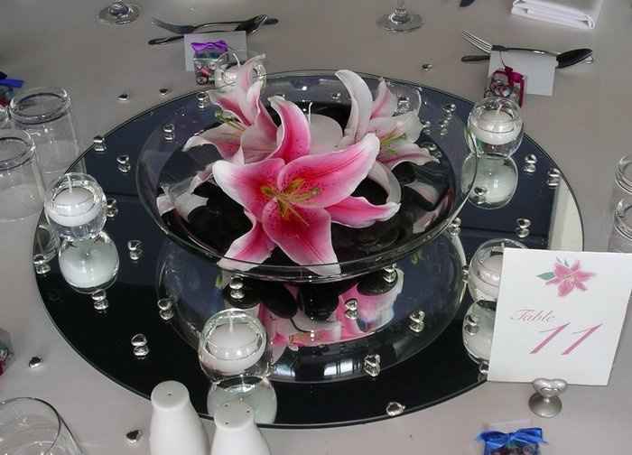 Flowers vs. floating candles - daylight