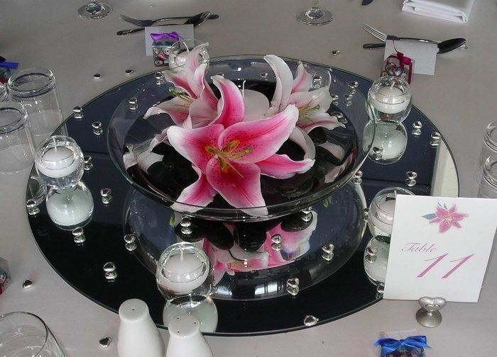 Flowers vs. floating candles - daylight