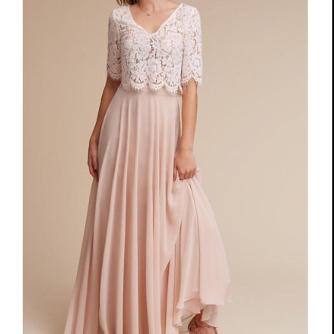  Two toned bridesmaid dress - 1