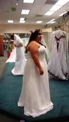 would a cathedral length veil look funny with my dress?