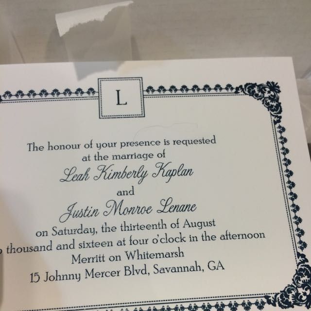 got our invites in the mail