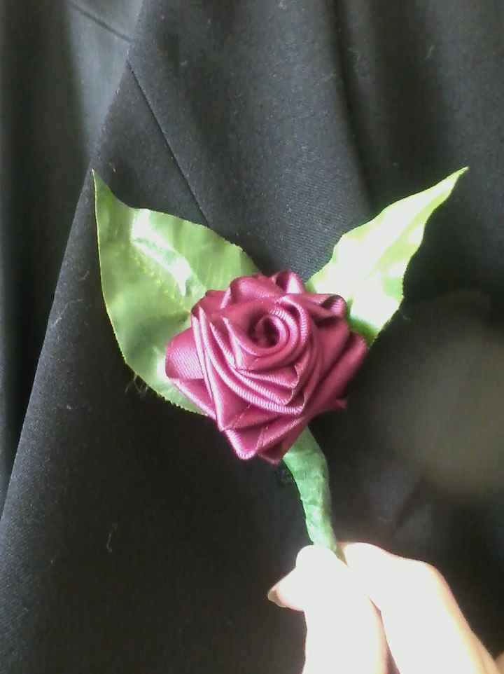 DIY ribbon rose boutineer and corsage PICS! *update* No hot glue!