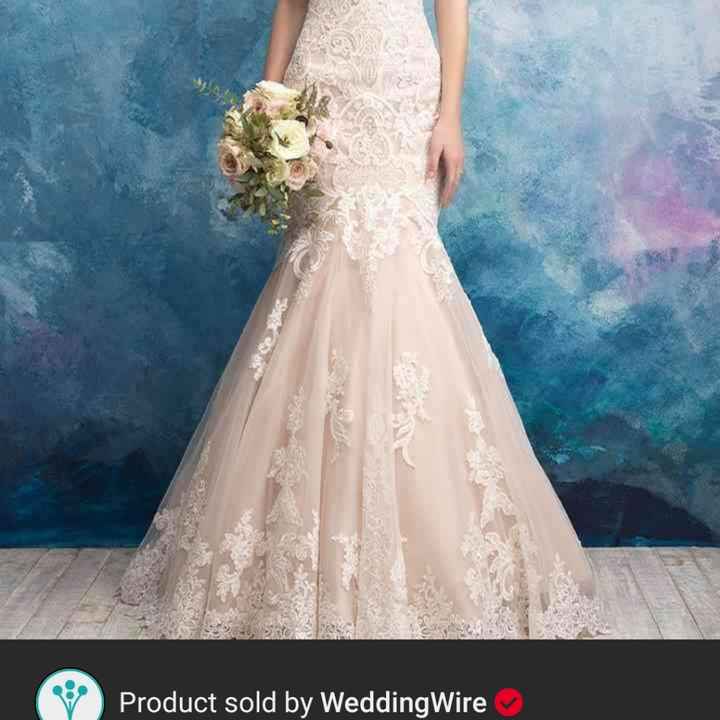 Short brides with altered fit and flare/trumpet dresses - 1