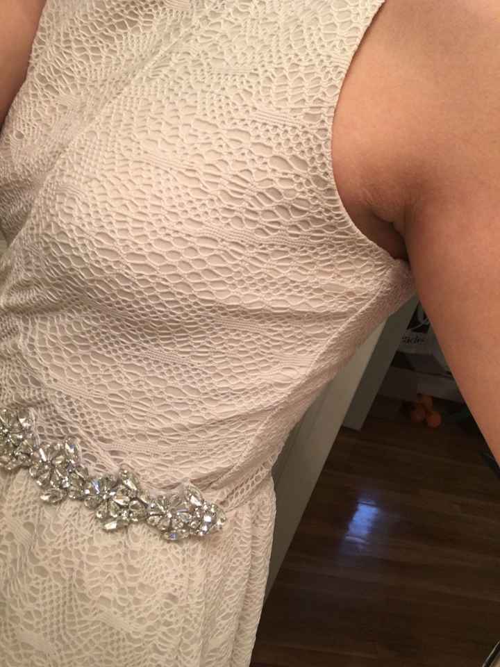 I feel wide in my dress after my second fitting. Please help!