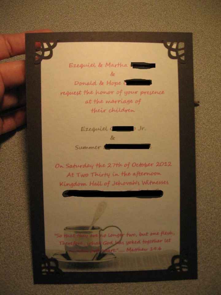 Finally working on the dreaded invitations. (vent)*updated with pics*