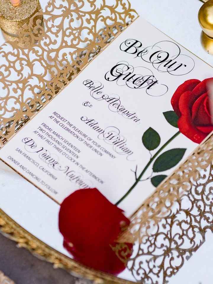 Beauty and the beast store wedding invitations