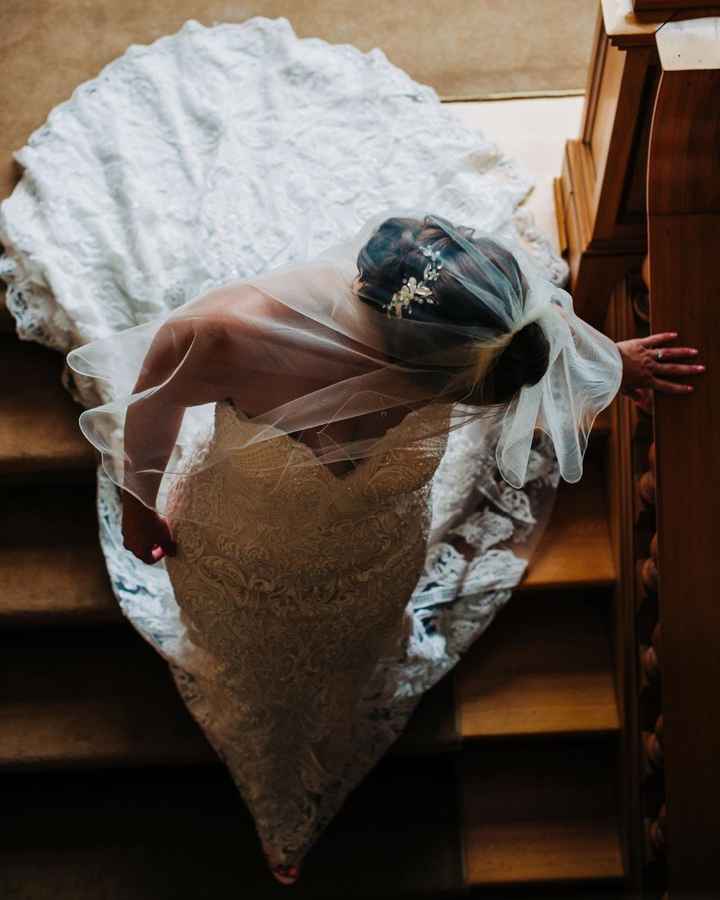 Down the stairs to the ceremony