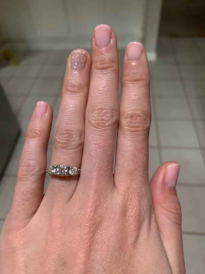 Engagement picture nails - 1