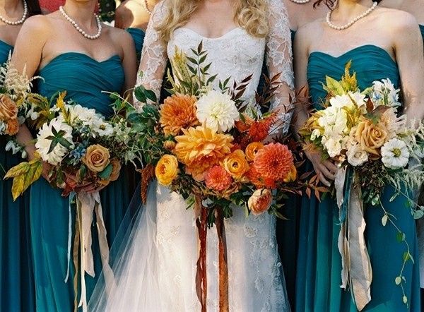 Bridesmaid dress color coordination