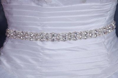 Beaded sashes for wedding dress