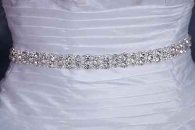 Beaded sashes for wedding dress