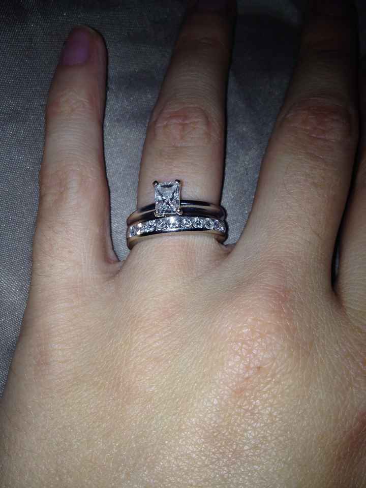 show me your wedding band e-ring combos! :D