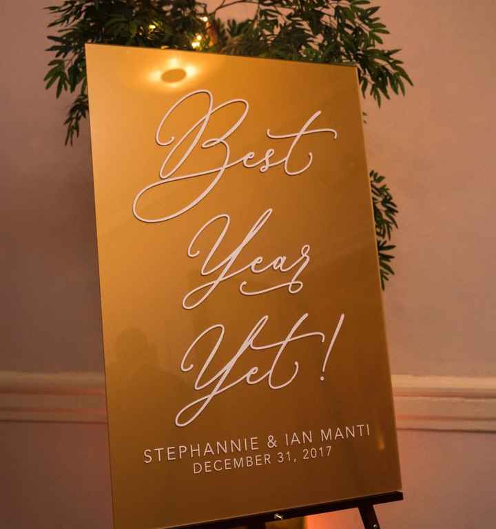 This was a plexiglass sign my BFF made - which made it hard to get a good picture but it was beautif