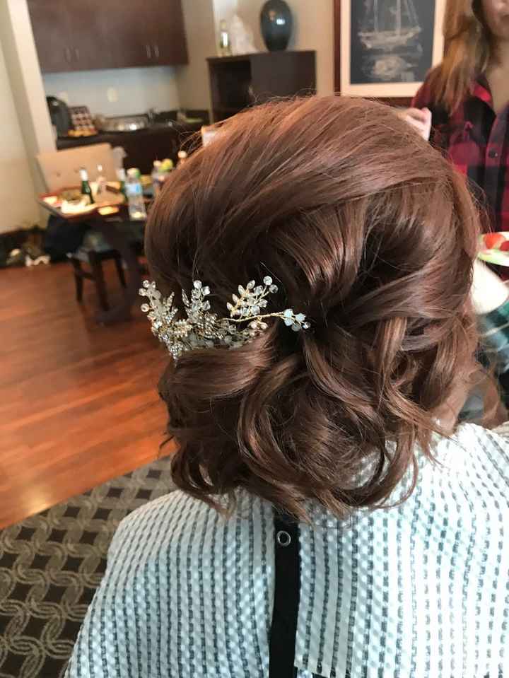 hair picture! Non pro - we didn't get getting ready pictures. I do not regret it at all