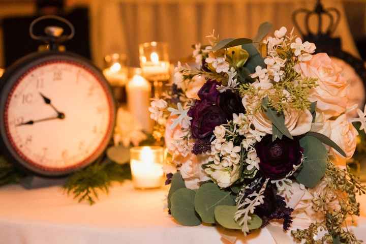 bouquet details with some clocks of course