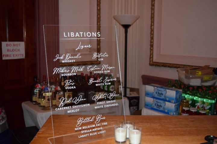bar sign - it is also made of plexi glass - non pro