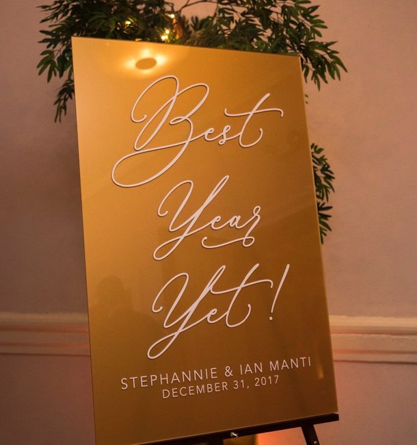 This was a plexiglass sign my BFF made - which made it hard to get a good picture but it was beautif