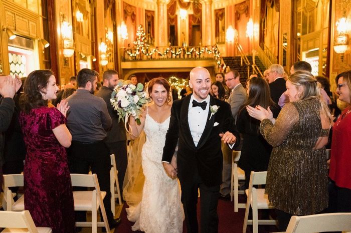 Walking down the aisle as husband and wife! 