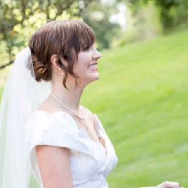 Veils with low updos