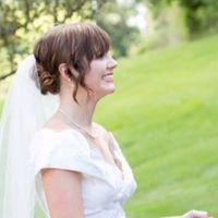 Veils with low updos