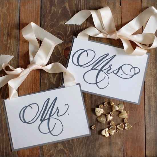 DIY Mr & Mrs hanging chair signs PIC INCLUDED!!!