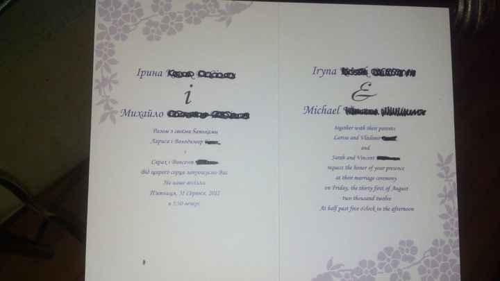 Our invites... (pics)