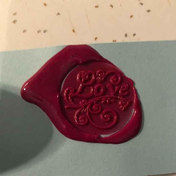 Wax seals on Save the Dates - 1