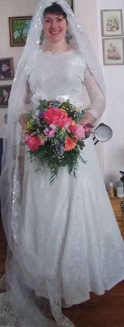 Long sleeve wedding dress - 3