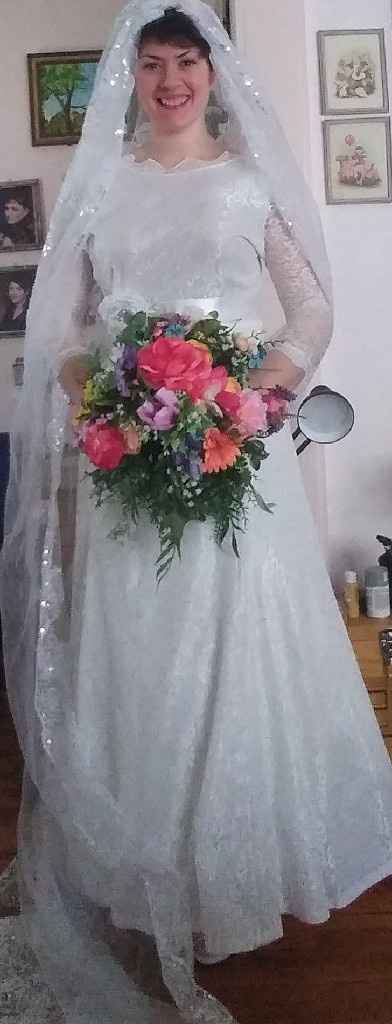 Long sleeve wedding dress - 3