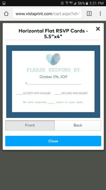 RSVP response card help!