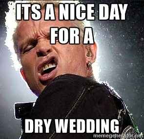 Why having a dry/self cater wedding because of money is bull
