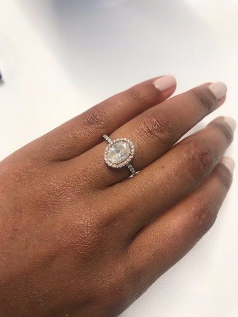 Rose Gold Oval Halo