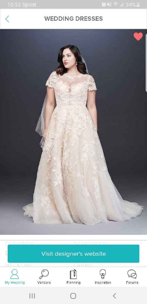 My wedding dress, i absolutely love it, adding sleeves!  Anyone else wearing a ball gown?? - 1