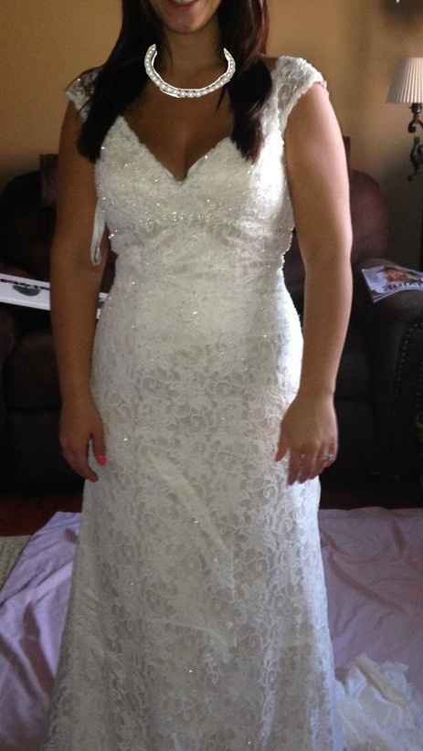 If you are wearing a lace wedding gown