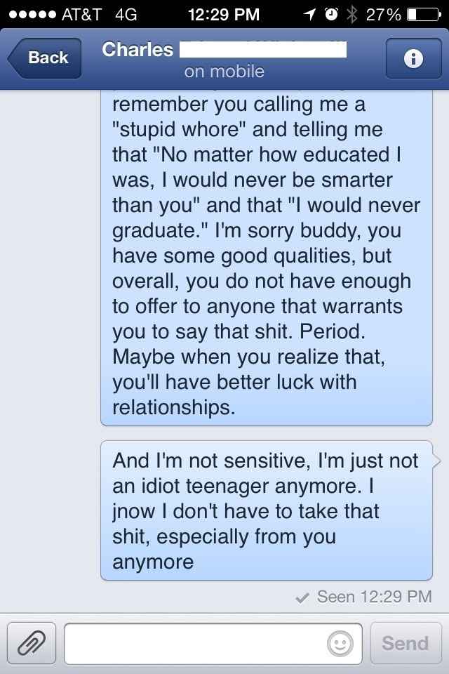 WHYYYYY do I still let my ex get to me...6 years later...