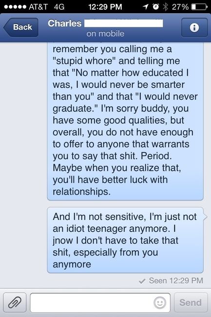 WHYYYYY do I still let my ex get to me...6 years later...
