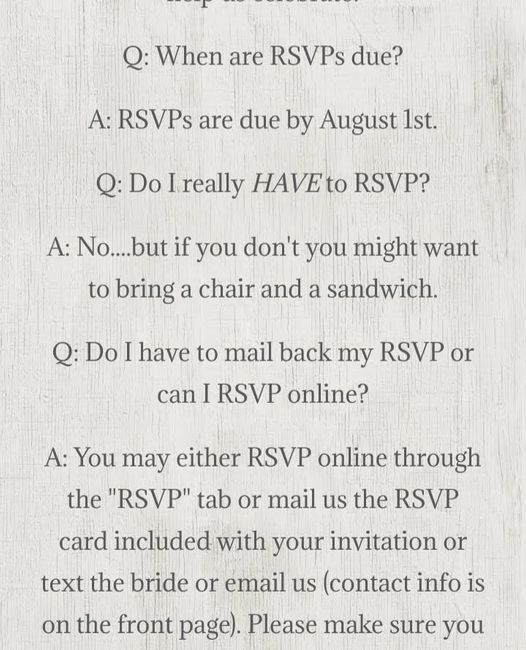 Replies to unheard rsvps 1
